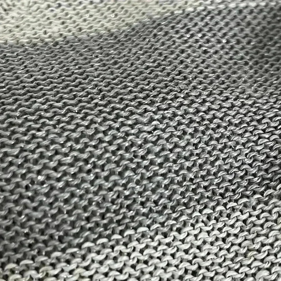 J.Jill Shimmer Striped Linen Blend Bell Sleeve Sweater Size Large L - Picture 6 of 10